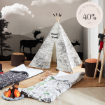 Under the Stars Teepee - World Map (Discount applied at checkout)